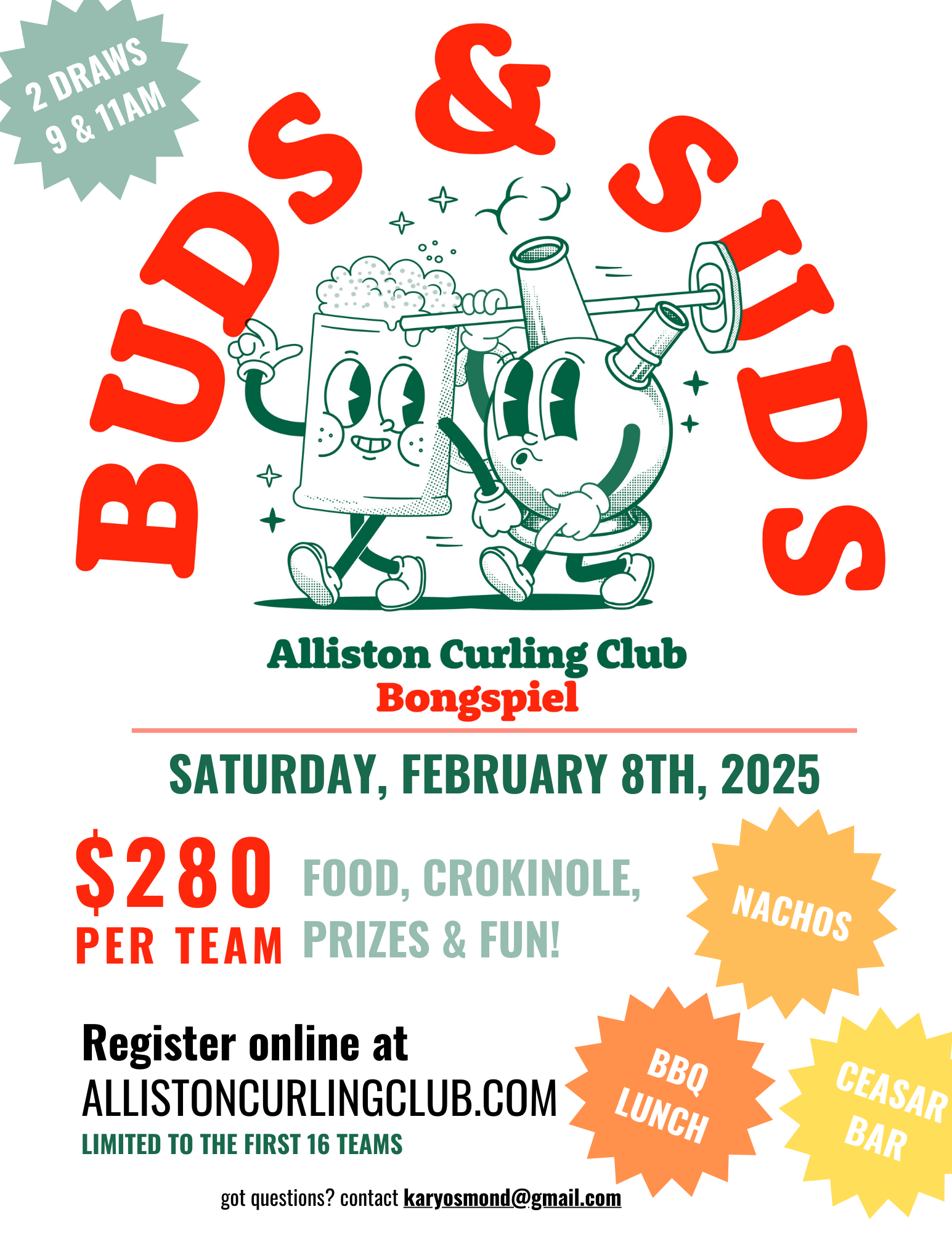 BUDS & SUDS BONGSPIEL - Feb 8, 2025